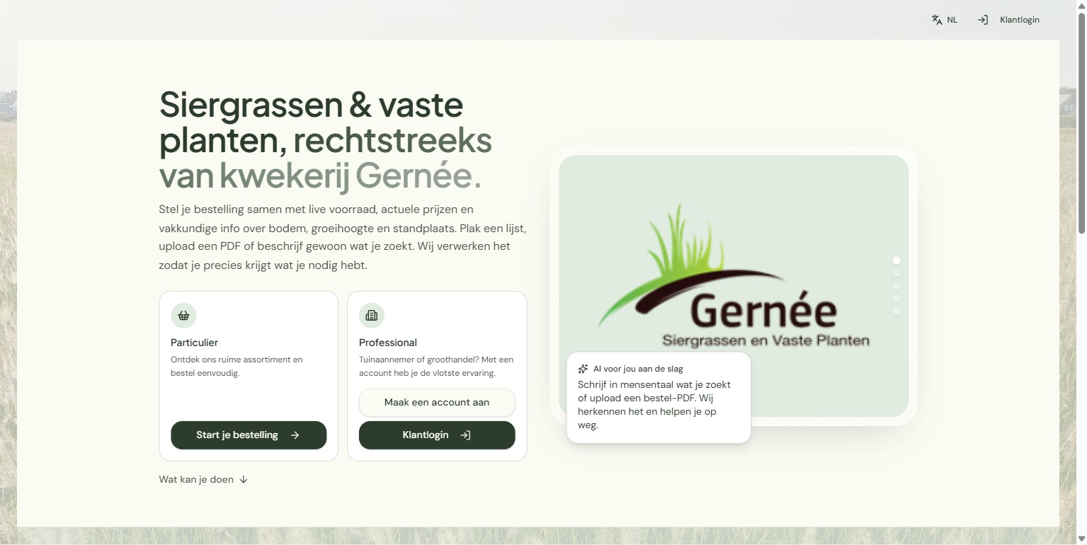 Bestelplatform Gernée screenshot 1